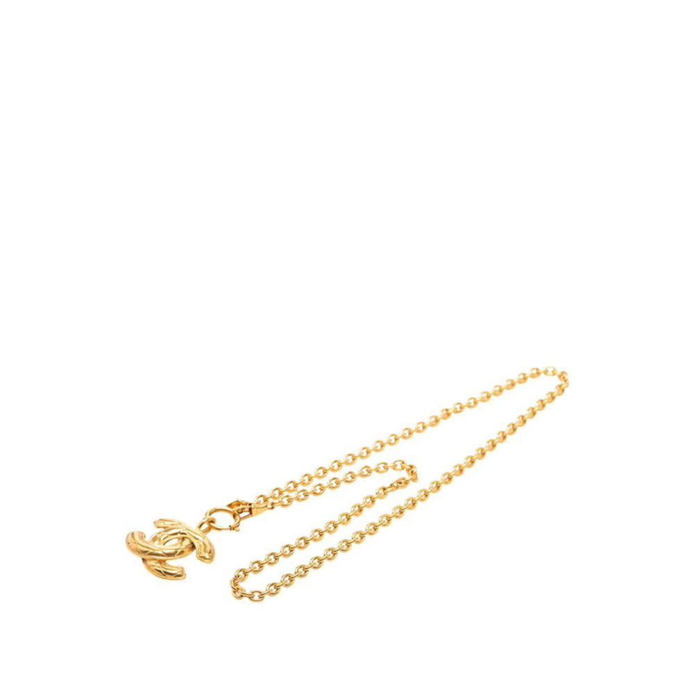 CHANEL Authentic Gold Logo Necklace - Picture 3 of 6